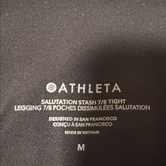 Athleta Salutation Stash High Rise 7/8 Legging Size Medium - Picture 9 of 9